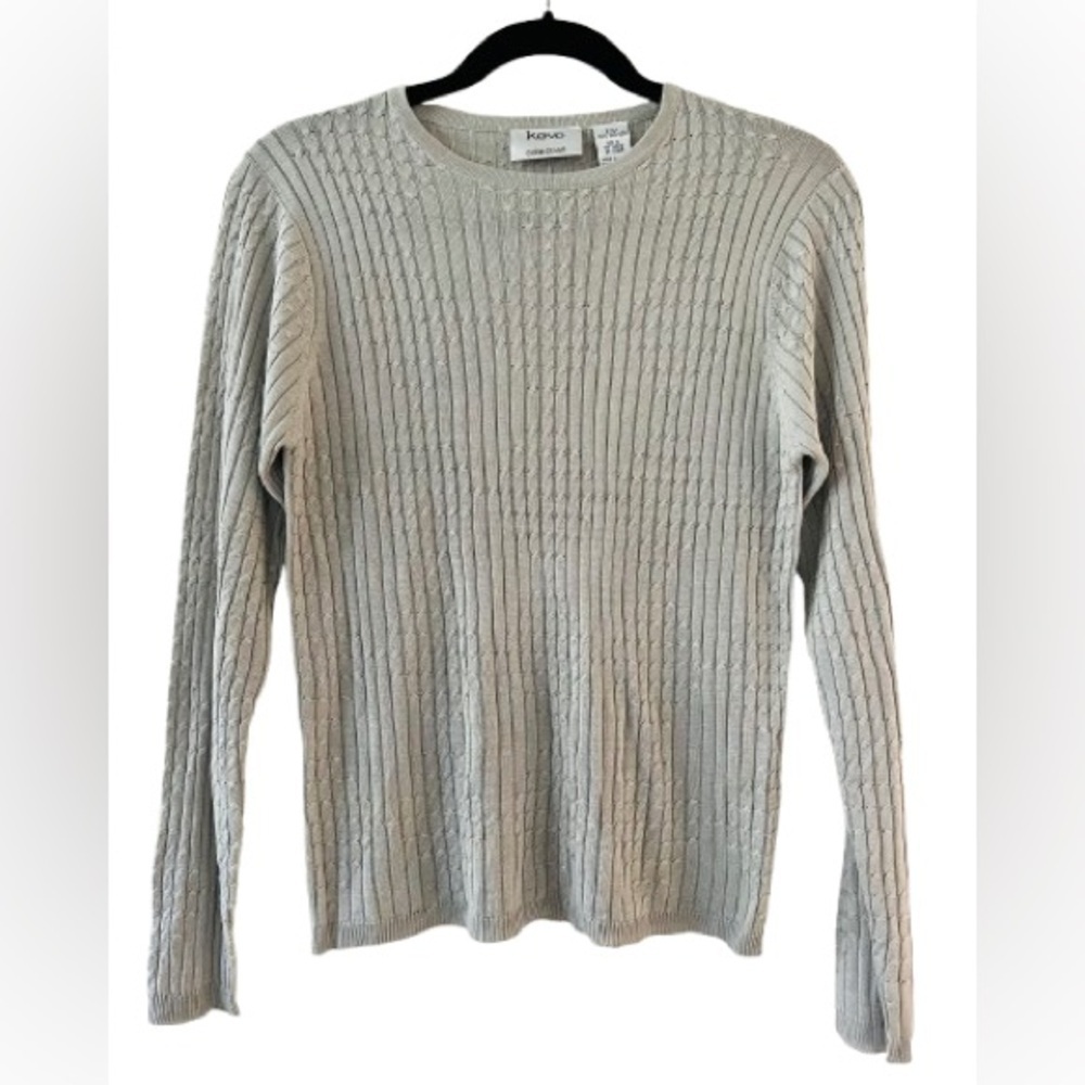 Vintage Kevo 100% Silk Gray Sweater 
Size Small